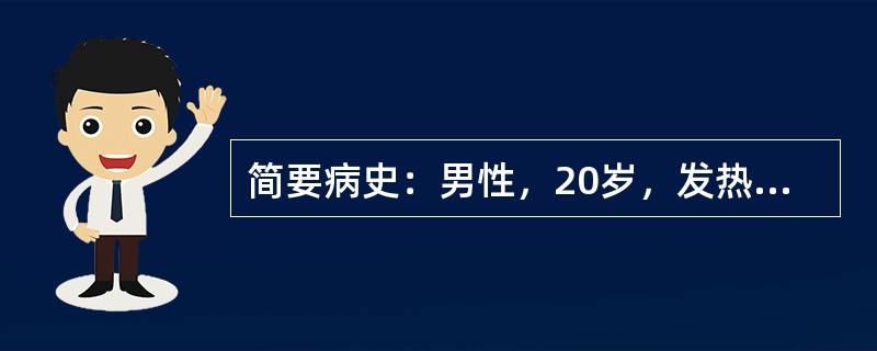 简要病史：男性，20岁，发热伴鼻塞、流涕2天。