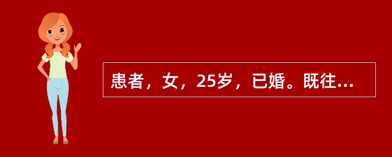 患者，女，25岁，已婚。既往月经正常，50天前行入流吸宫术，出血少，现月经未潮，