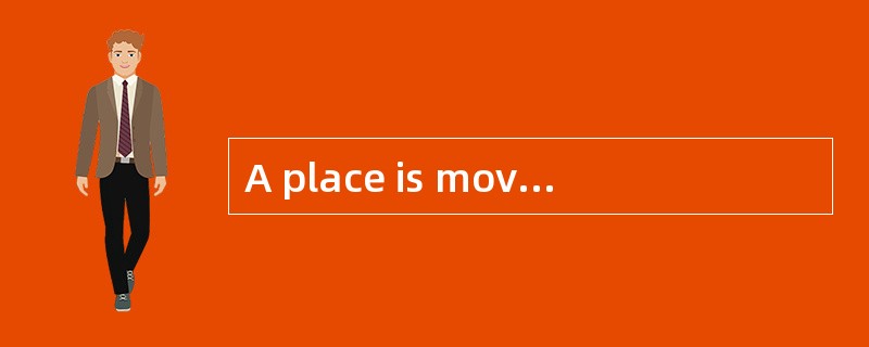 A place is moved from day into night and