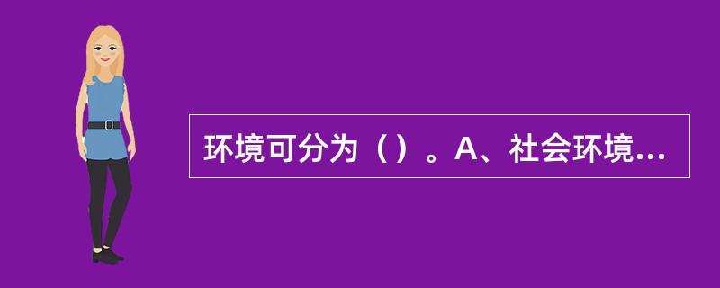 环境可分为（）。A、社会环境和原生环境B、社会环境和次生环境C、原生环境和次生