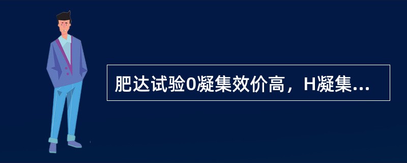 肥达试验0凝集效价高，H凝集效价低