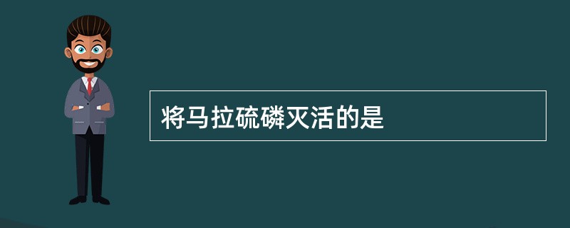 将马拉硫磷灭活的是