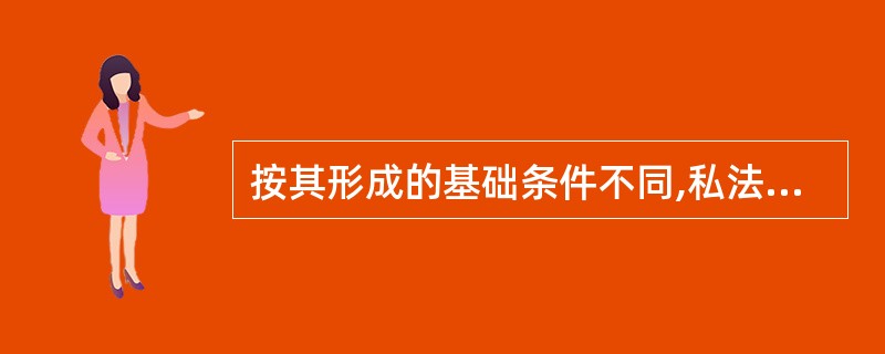 按其形成的基础条件不同,私法人可分为社团法人和财团法人.( )