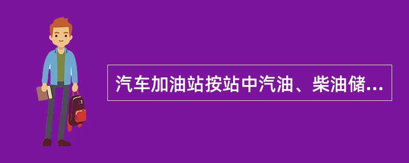 汽车加油站按站中汽油、柴油储存罐的容积规模划分为( )个等级,