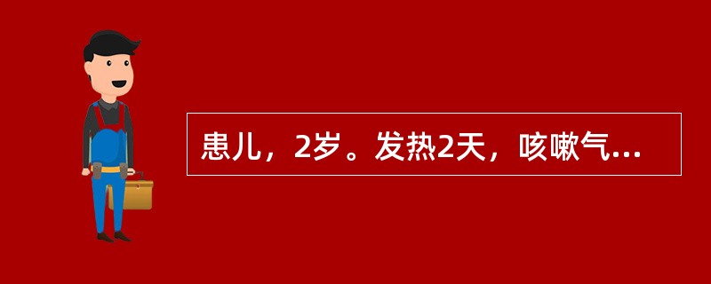 患儿，2岁。发热2天，咳嗽气急，双肺下部啰音固定。突然烦躁，面色苍白，口唇发绀，