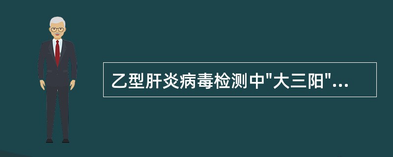 乙型肝炎病毒检测中"大三阳"指的是( )