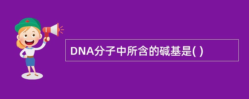 DNA分子中所含的碱基是( )