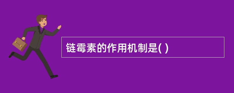 链霉素的作用机制是( )