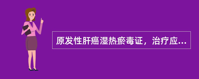 原发性肝癌湿热瘀毒证，治疗应首选的方剂是( )