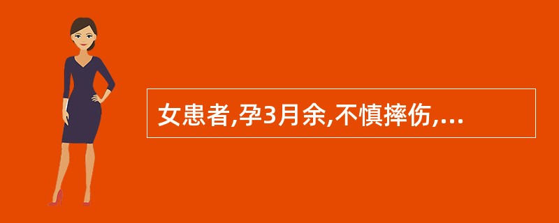 女患者,孕3月余,不慎摔伤,感轻度腰酸腹坠痛,阴道有少许出血。舌质正常,脉滑无力