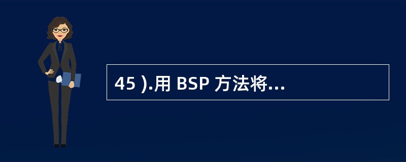 45 ).用 BSP 方法将进行企业信息系统规划分为若干步骤,首先进行的是定义