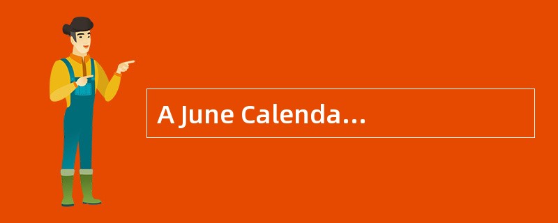 A June Calendar for After£­school Activi