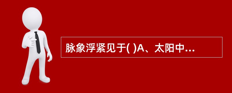 脉象浮紧见于( )A、太阳中风证B、太阳伤寒证C、风热袭表证D、燥邪犯肺证E、风