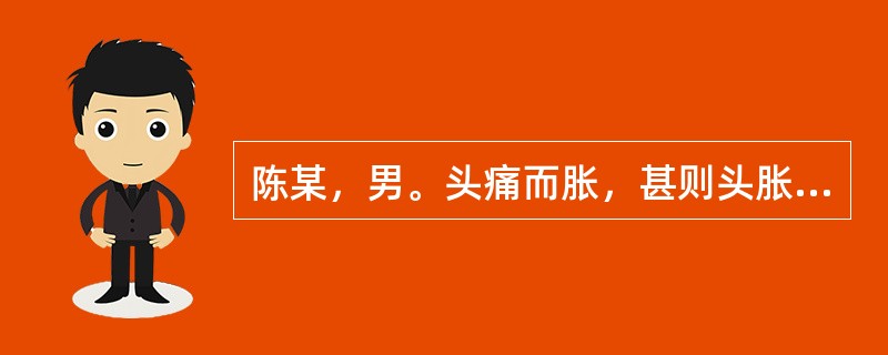 陈某，男。头痛而胀，甚则头胀如裂，发热或恶风，面红目赤，口渴喜饮，大便不畅，或便