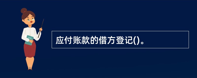 应付账款的借方登记()。