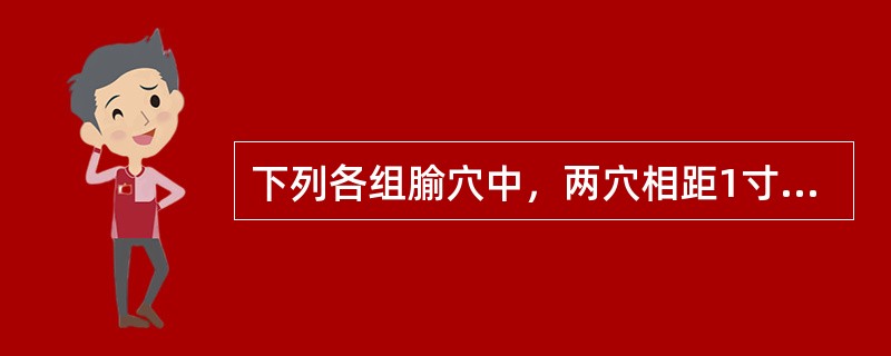 下列各组腧穴中，两穴相距1寸的是A、神阙、石门B、中极、阴交C、气海、关元D、中