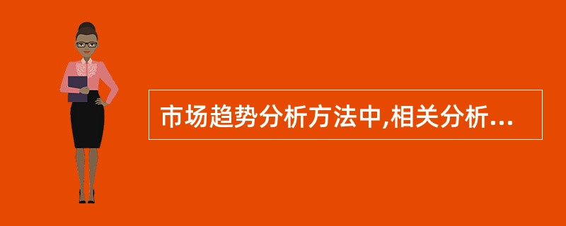 市场趋势分析方法中,相关分析法是用相关分析的理论判断销售量与其它因素相关的性质和