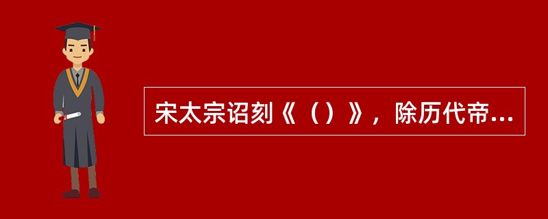 宋太宗诏刻《（）》，除历代帝王外，（）属二王法帖，而唐人作品一件不收，其用意是重