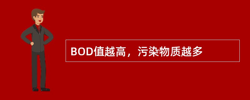 BOD值越高，污染物质越多