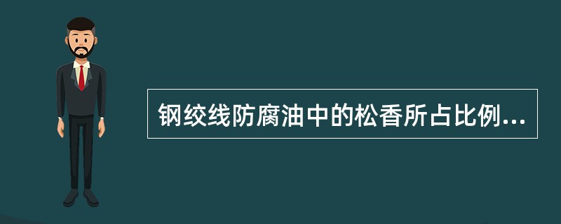 钢绞线防腐油中的松香所占比例为（）。