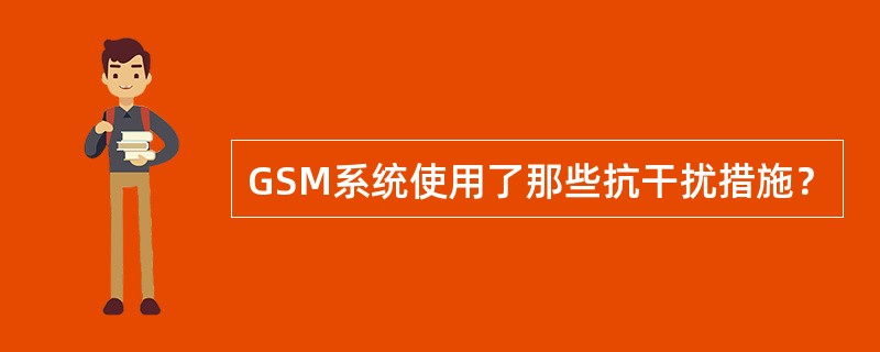 GSM系统使用了那些抗干扰措施？