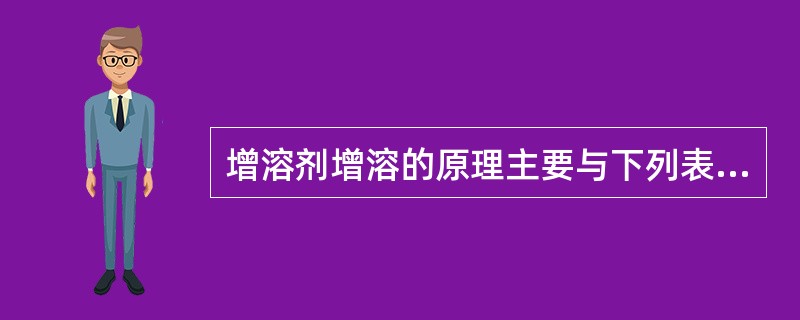 增溶剂增溶的原理主要与下列表面活性剂的哪个性质有关（）