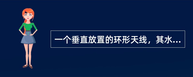 一个垂直放置的环形天线，其水平面与垂直面的方向性图分别是：（）