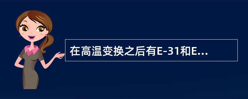 在高温变换之后有E-31和E-2两个换热器。