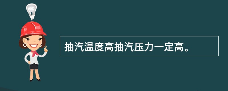 抽汽温度高抽汽压力一定高。