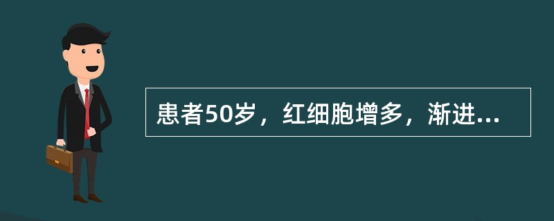 患者50岁，红细胞增多，渐进性腹痛，结合图像，最可能的诊断是（）