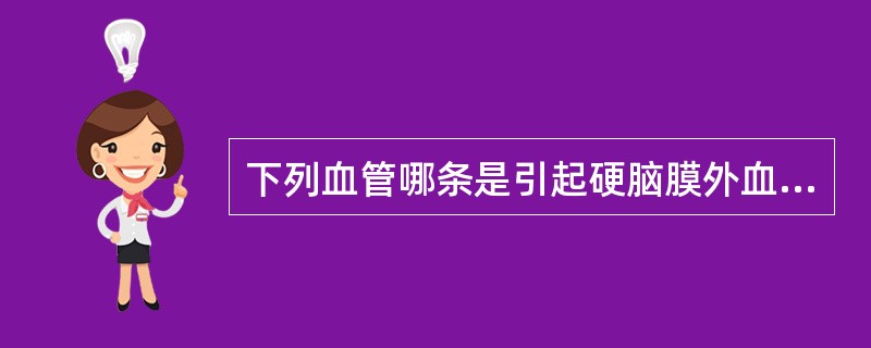 下列血管哪条是引起硬脑膜外血肿最重要的血源（）。