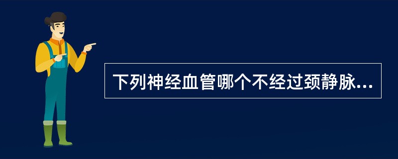 下列神经血管哪个不经过颈静脉孔出颅（）