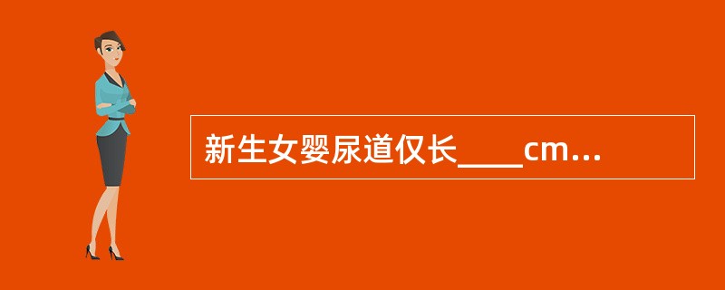 新生女婴尿道仅长____cm，外口暴露接近_____。
