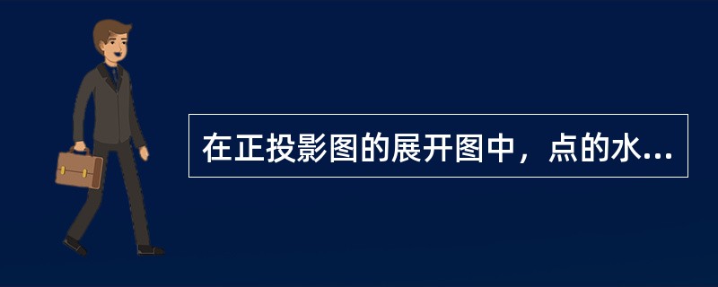 在正投影图的展开图中，点的水平投影和正面投影的连线必定（）于相应的投影轴。