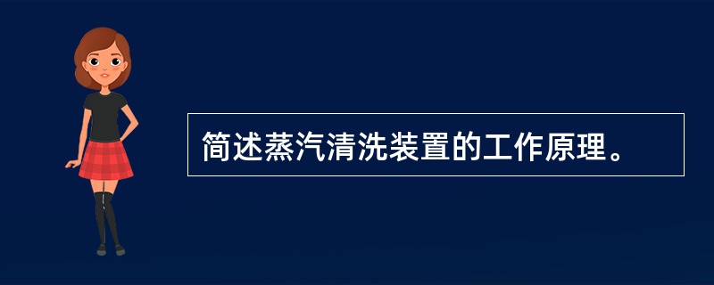 简述蒸汽清洗装置的工作原理。