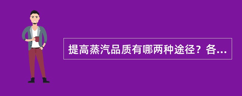 提高蒸汽品质有哪两种途径？各途径的方法如何？