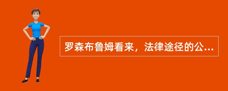 罗森布鲁姆看来，法律途径的公共行政强调的是法治，它包含着以下几个核心的价值（）