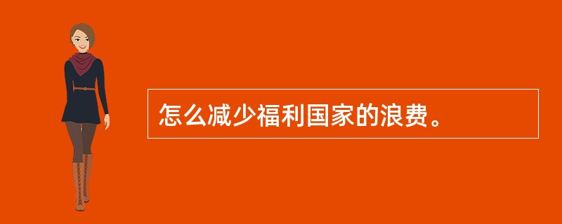 怎么减少福利国家的浪费。