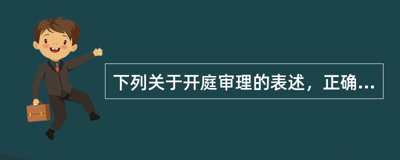 下列关于开庭审理的表述，正确的是（）