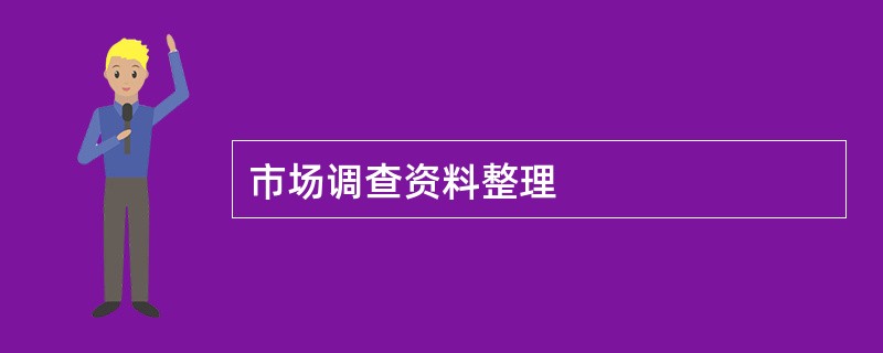 市场调查资料整理