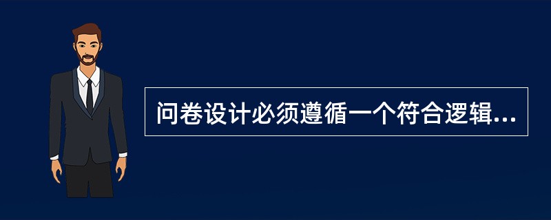 问卷设计必须遵循一个符合逻辑的顺序，经过长时间的实践总结，人们总结出基本的步骤，