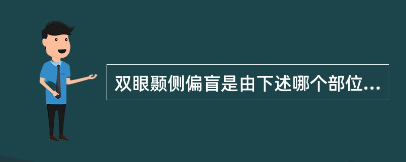 双眼颞侧偏盲是由下述哪个部位病变引起的（）