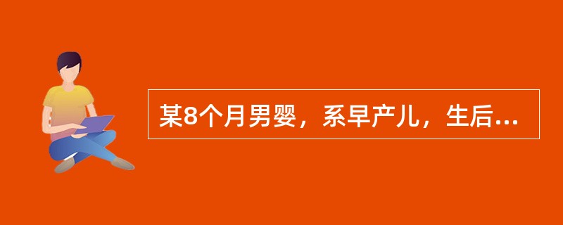 某8个月男婴，系早产儿，生后牛奶喂养，未加辅食。近1月来面色渐黄。肝肋下2cm，