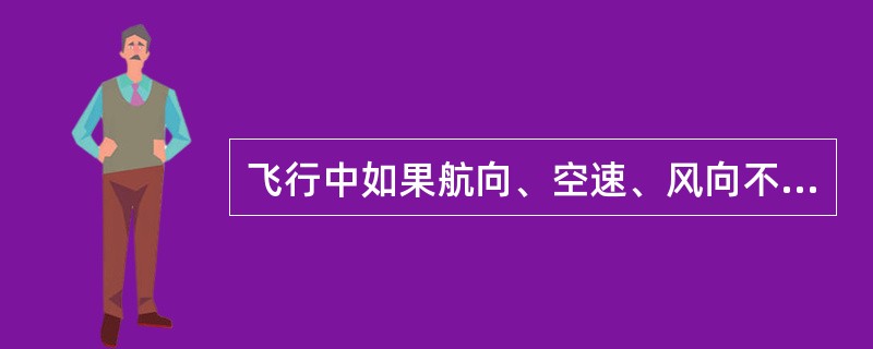 飞行中如果航向、空速、风向不变，当风速减小时，则（）.