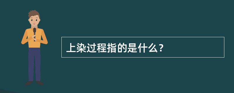 上染过程指的是什么？