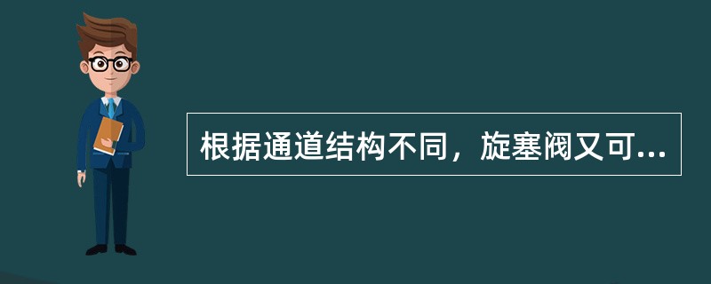 根据通道结构不同，旋塞阀又可分为（）。