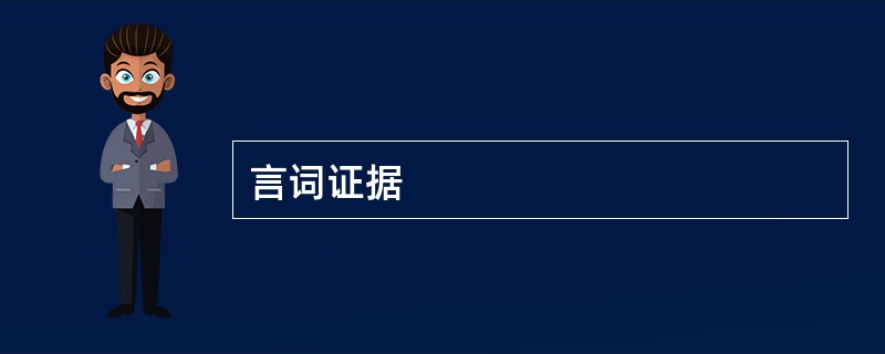 言词证据