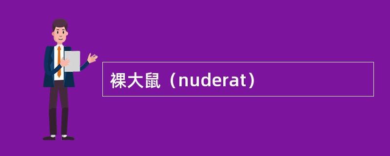 裸大鼠（nuderat）