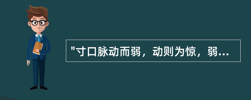 "寸口脉动而弱，动则为惊，弱则为悸"，此语出自何书（）