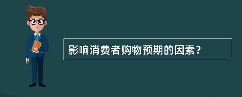 影响消费者购物预期的因素？